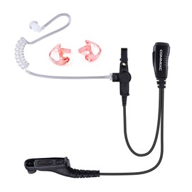 COMMIXC Walkie Talkie Earpiece, Covert Air Acoustic Tube Headset with Mic and PTT, Compatible with Motorola Mototrbo Two-Way Radios APX4000 APX7000 APX8000 XPR6350 XPR6550 XPR7350 XPR7550