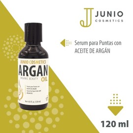 JUNIO COSMETICS ACEITE DE ARGAN CABELLO/ARGAN OIL PARA EL CABELLO 120 ML SIN BPA TODO TIPO DE CABELLO (REPARADOR DE PUNTAS, BRILLO Y VITALIDAD AL CABELLO)