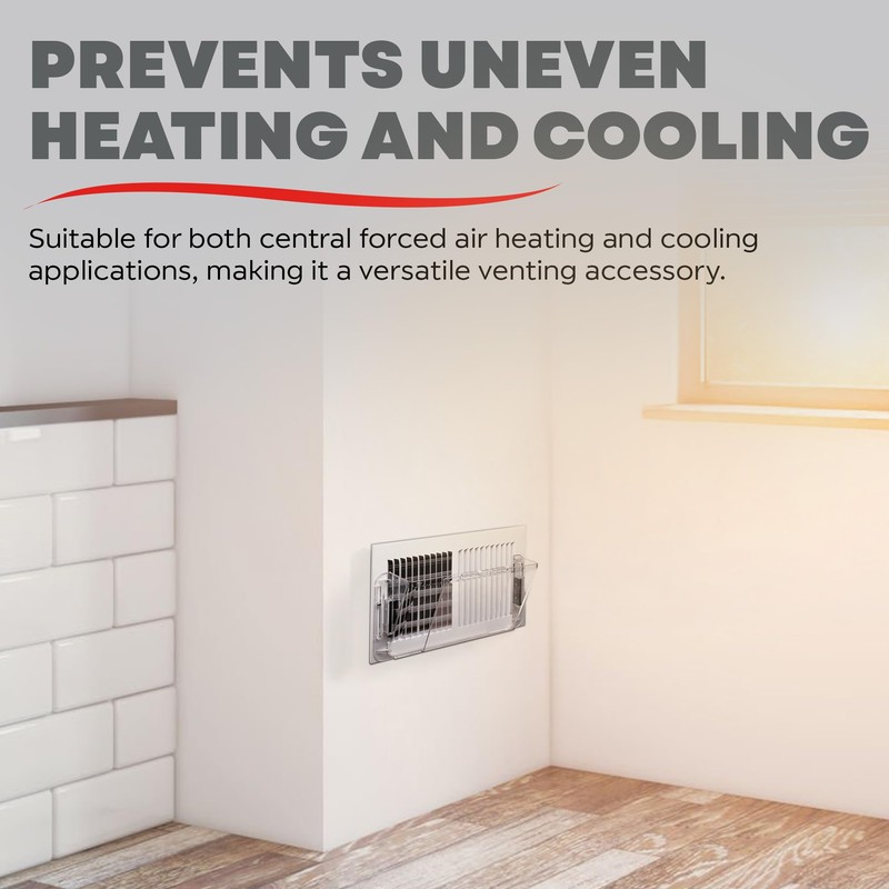 Deflecto Adjustable Air Deflector for Sidewall and Ceiling Registers, Expands