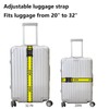Luggage Strap with Combination Lock, Adjustable Non-Slip Luggage Strap, Long