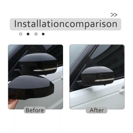 car-attention Side Rearview Mirror Cover For Land Rover Range Rover Sport 2014-17 Carbon fiber