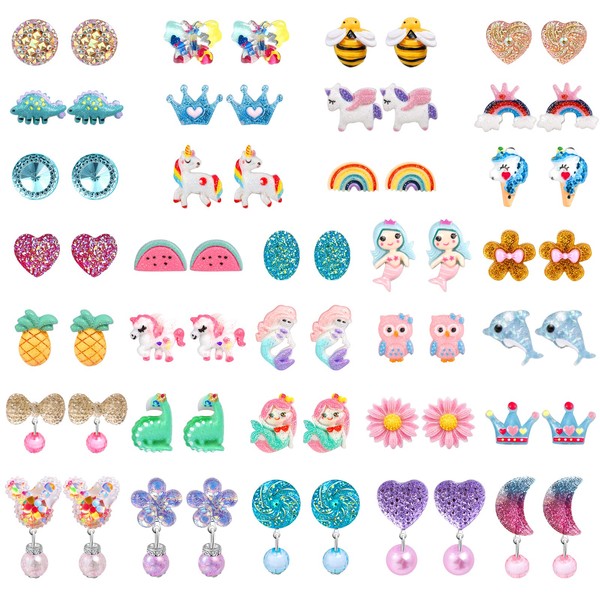 DEVIENG Clip On Earrings Hypoallergenic Clips Earrings Sets Suitable for