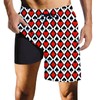 Poker Mens Swim Trunks with Compression Liner Quick Dry 2