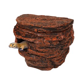 NOMOY Bearded Dragon cave, Gecko cave with Suction Cup, Leopard Patterned Gecko Lizard Turtle Reptile Concealed Terrarium Sink Accessories That can be adsorbed on Glass