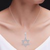 THE JEWEL ZONE White Cubic Zirconia Star of David Pendant