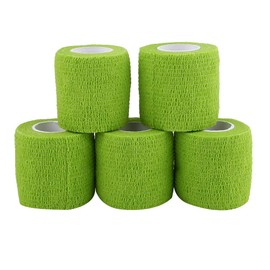 5 Rollen/Set selbstklebendes Bandageband, wasserdicht, haftende Stick-Bandage, selbsthaftende Rolle, Stretch-Tape für Knöchelverstauchungen und Schwellungen (grün)