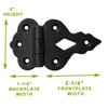 Renovators Supply Manufacturing Cabinet Hinges 2 in. Black Wrought Iron