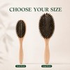 Boar Bristle Hair Brush for Detangling – Wood & Nylon