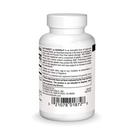 Source Naturals SOD Power 250mg Superoxide Dismutase As Glisodin Nutricosmetic Supplement - 30 Tablets