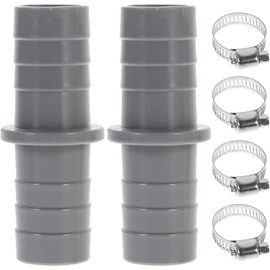 Operitacx 2 Sets Washing Machine Drain Adapter, 21mm Dishwasher Hose Adapter with 4 Hose Clamps, ABS Dishwasher Waste Connector Compatible with Dishwasher and Washing Machine