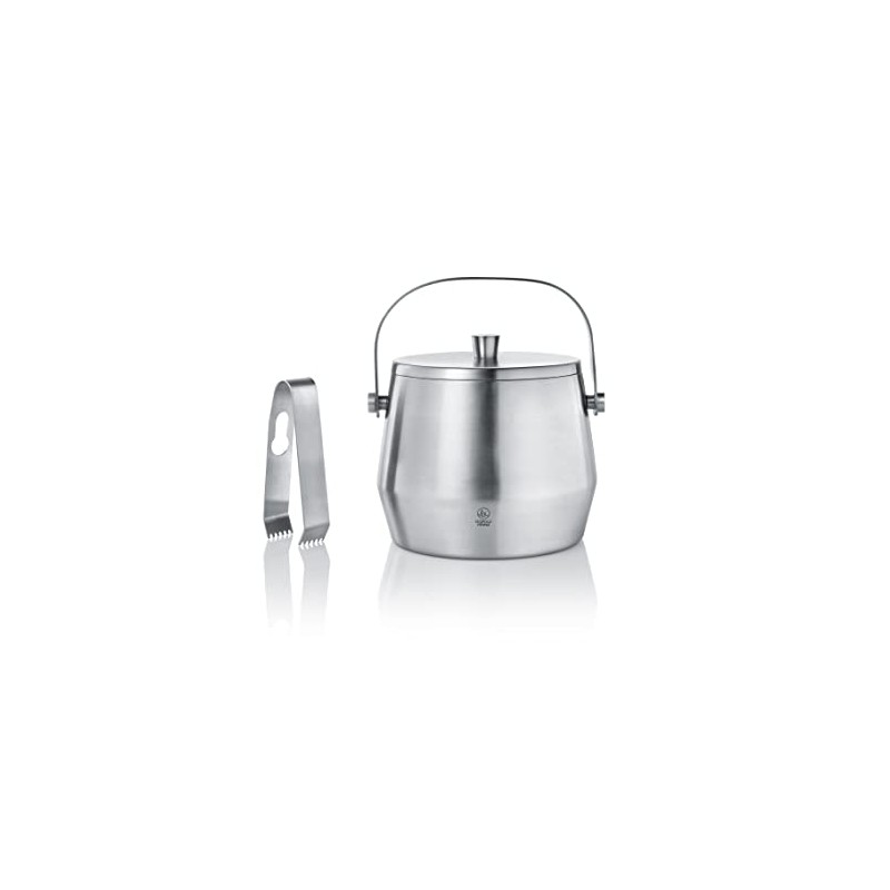 Leopold Vienna Ice Bucket, Stainless Steel Silver, 14.9 x 20.5