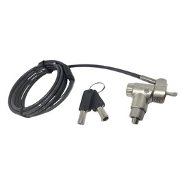 Sendt Black Universal Notebook Laptop Keyed Push to Lock Security Cable for Kensington Wedge Nano and Most Other Security Slots