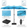 Yaheetech 13 ft Large Patio Umbrella with Base Included, Double-Sided