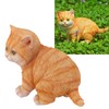 Outdoor Garden Decor Cat Statues Kitten Ornaments Gardening Decorations Gardening