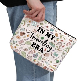 PYOUL Traveling Lover Gift in My Traveling Era Makeup Bag Travel Cosmetic Bag Best Gifts for World-Wide Travelers (in My Traveling Era-B)