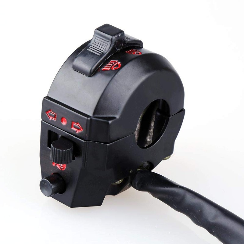 Motorcycle Left Switch, 7/8" Motorcycle Left Switch Handlebar Control Horn