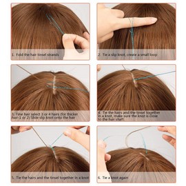 KARMELLING 90cm Hair Tinsel 600PC Purple Sparkling Highlights Synthetic Hair Streak BlingHighlights Glitter Extensions