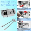 Gun Safe Lock Replacement,Chrome Keypad Electronic Safe Lock with Solenoid