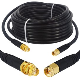 Boobrie Improved SuperFlex RG58 SMA to SMA Cable 7M WiFi Antenna Cable SMA Female to SMA Male Coaxial Cable Low Loss 50 Ohm Coaxial Cable for WiFi Antenna/Radio/FPV Drone