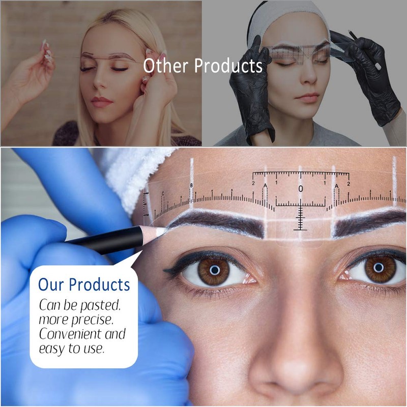 Eyebrow Ruler Disposable Permanent Makeup Microblading Eyebrow Ruler Tattoo Sticker