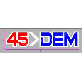 TRUMP IS GREATER THAN DEMOCRATS CHRISTIANS FOR TRUMP STICKER DECAL