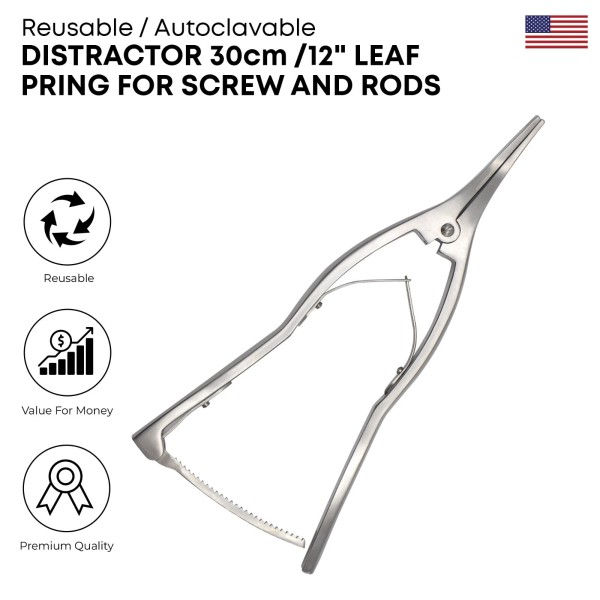 Stellmacher Instruments inc Distractor 30cm (12") Leaf Spring for Screw&Rods