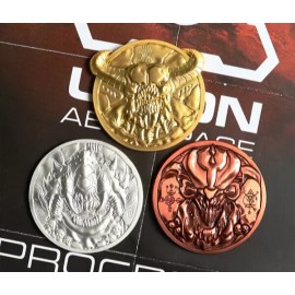 Bethesda *Limited Edition* DOOM Arcade Mode Medallion Set of 3 - (Only 2016 Worldwide!)