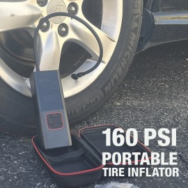 Unbranded Portable Tire Inflator 150 PSI Air Pump – Digital Auto Shutoff, USB-C, LED Light