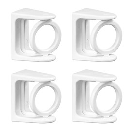 KDSSYFT Tension Rod Support, Diagonal Rotation, No Drilling Required, Corner Hooks, Hook Type, Anti-Slip, Strong Tension Assistance, Easy and Convenient to Use (Pack of 4)