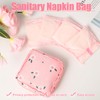 Heyu-Lotus 4 Pcs Sanitary Pad Storage Bag, Sanitary Bags, Period