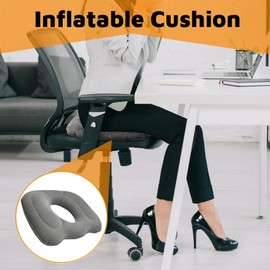 ZDL Aufblasbares Donut-Kissen,Orthopädisches Sitzkissen,Aufblasbares Sitzkisse Orthopädische,Multifunktionales Sitzkissen,Rund Hämorrhoiden Sitzkissen,Büro Sesshaft,Ergonomisches Ringkissen