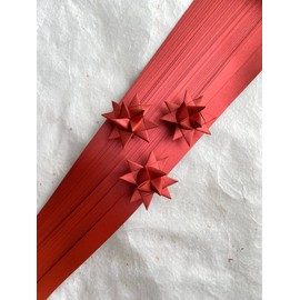 Metallics~ Froebel Star Paper (3/4 inch, Red Satin (50 strips))