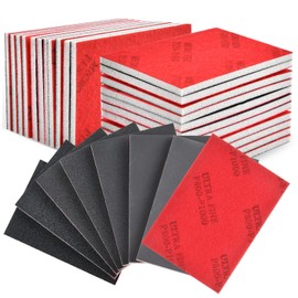 Akamino 56 Pcs 3 x 4 Inch 180-2500 Grit Sanding Sponge Set, Ultra Fine Sanding Block Wet Dry Sandpaper, Flexible Soft Foam Sand Block Pads for Model Drywall Metal Wood Furniture Polishing