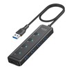 Selore 4-Port USB 3.0 Hub Ultra-Slim Data USB Splitter USB