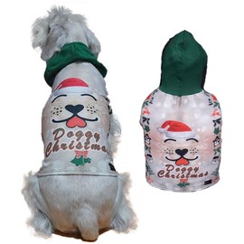 SILOPETS Dog Clothes Hoodie Christmas Desing Dog Shirt conformable Dog Sweater - Perfect Dog Outfit (Medium, Green)