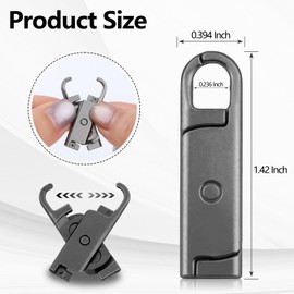 Zipper Pull Replacement (Upgraded)，8 Pcs Detachable Replacement Zipper Pull Tabs for Luggage Clothing Jackets Backpacks Boots Purse Coat(Silver, Bronze, Gold, Gun Black)