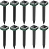 Mole Repellent Solar Powered 10 Pack, Snake Vole Repellent Outdoor,Waterproof