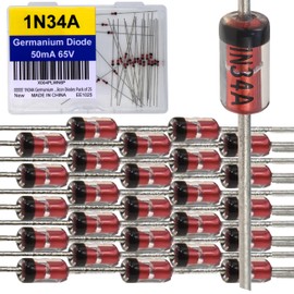 EEEEE 1N34A Germanium Diode (25pcs) 1N34 50mA 65 Volt 65V 50 millimap IN34A 1N34 IN34 Electronic Silicon Diodes