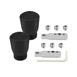 ULXIOM Gym Fitness Cable Ball Stopper Ends, for 5mm/6mm Home Gym Machine Accessories Replacement Parts, Exercise Equipment Wire Rope Port Joint, Rubber Steel