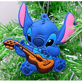 Stitch Playing Ukulele Christmas Ornament (Unique Shatterproof Design)