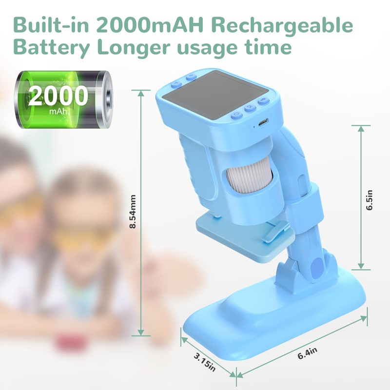 VFU Microscope for Kids - Digital Microscope with 2.8 Inch