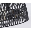 Hchunqjor 3-Light Coastal Black Woven Flush Mount Light Fixture Rustic