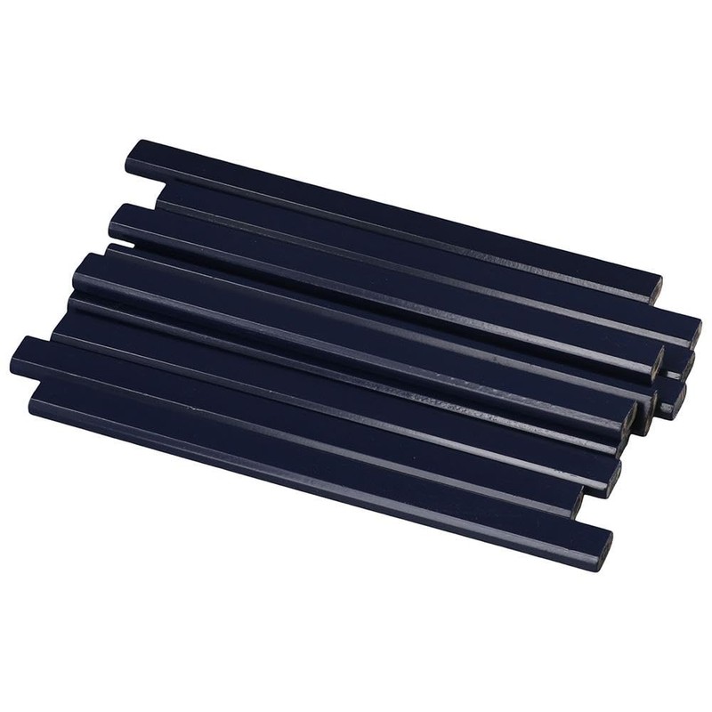 Risedot 12 Pieces Flat Octagonal Hard Black Carpenter Marking Pencils,