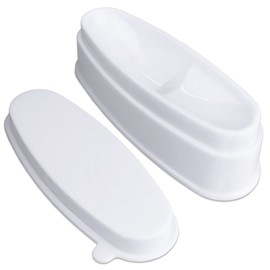 Beauticom Acrylic French Nail Dip Powder Catch Tray and Lid for Pink & White Manicures, Nail Art Designs, and Glitter or Color Nail Powder Dipping (Quantity: 5 Pieces)