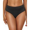 Tempt Me Women Black Mid Rise Bikini Bottoms Full Coverage