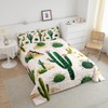 Manfei Desert Comforter Set Twin Size Green Cactus Bedding Set