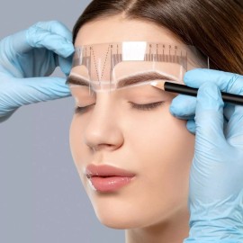 Universo en Linea 2 Regla Facial Microblading Plástico Para Diseño Cejas 2 Pzs