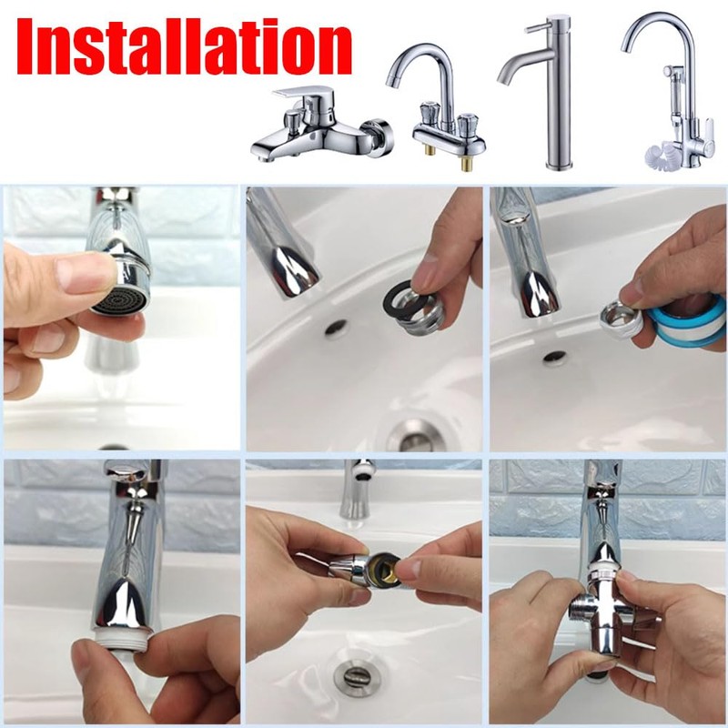 Faucet Diverter Valve with Aerator, Upgraded Bathroom/Kitchen Sink to Hose