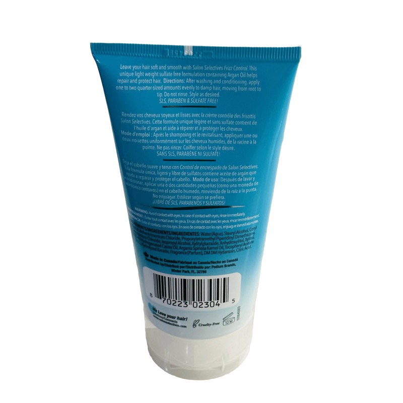 SALON SELECTIVES FRIZZ CONTROL Leave-In ARGAN OIL Smooth+Protect Hair-SHIP N