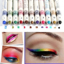 Beauty7 12 Pcs Professional Cosmetic Makeup Eyeliner Eye / Lip Liner Glitter Pencil Set